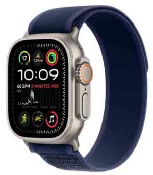 Apple Watch Ultra (GPS + Cellular, 49mm) Titanium Case With Anchor Blue Sport Band Loop (Pre-owned)