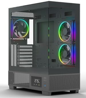 Gaming Desktop PC (Pre-owned) Mid Tower With AMD Ryzen 5 5600X, 16GB DDR4 RGB RAM, RTX 3060 Ti Founders GPU 8GB, 512GB NVMe SSD